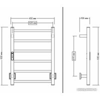 Полотенцесушитель Maxonor PL-TRE02-45-6-8 (белый, подключение слева)