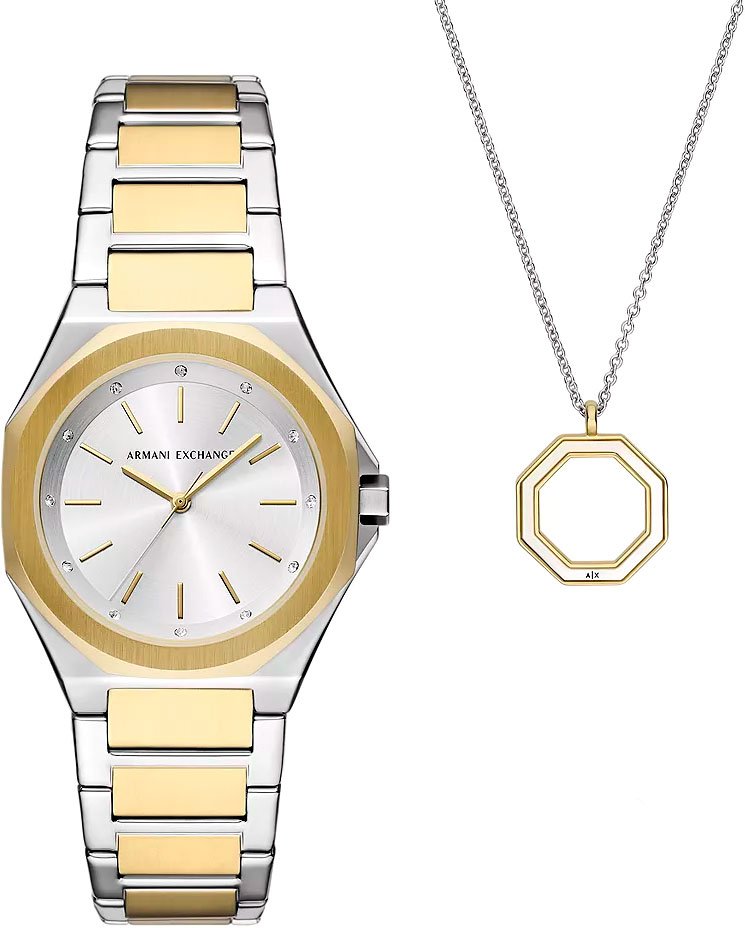 

Наручные часы с украшением Armani Exchange AX7161SET