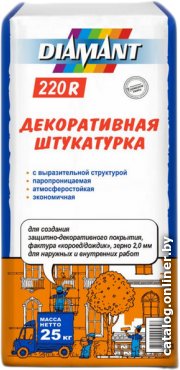 Декоративная штукатурка Diamant 220 R (25 кг, белый)