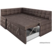 Угловой диван Мебель-АРС Атлантис левый 212x84x135 (серо-шоколадный Star Velvet 60 Cofee)