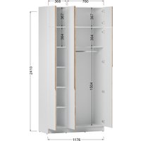 Шкаф распашной ЭлиГард Aura 3Dа (белый)