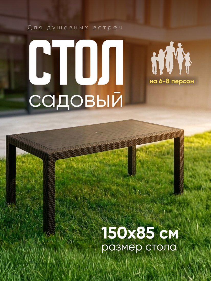 Садовый стол Mega-Plast Lux150 (венге)