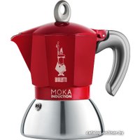 Гейзерная кофеварка Bialetti New moka induction (6 порций, красный)