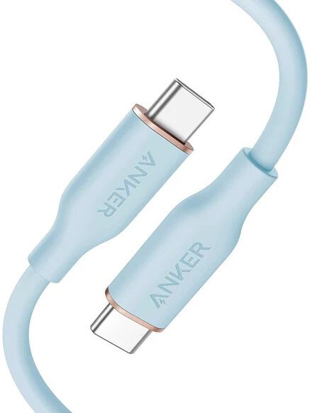 

Кабель Anker PowerLine III Flow 643 A8553 USB Type-C - USB Type-C 240W (1.8 м, голубой)