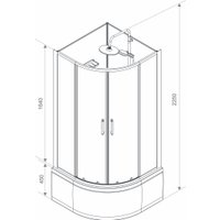 Душевая кабина AM.PM Above 90x90 W9XC-401A-9090MT (хром матовый/прозрачное стекло)