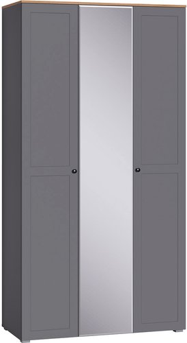 Шкаф распашной Mobi Остин 13.336.03 (серый графит 0162 РЕ/дуб золотой craft/графит ZB 856-2 ПВХ)