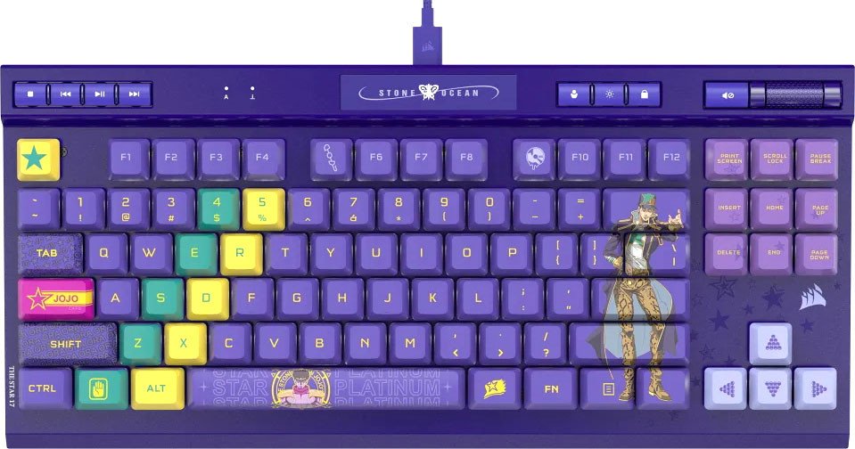 

Клавиатура Corsair K70 RGB TKL JOJO Stone Ocean Jotaro Edition (Cherry MX Red, нет кириллицы)