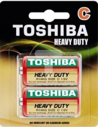 Батарейка Toshiba Heavy Duty C 2 шт. (блистер)