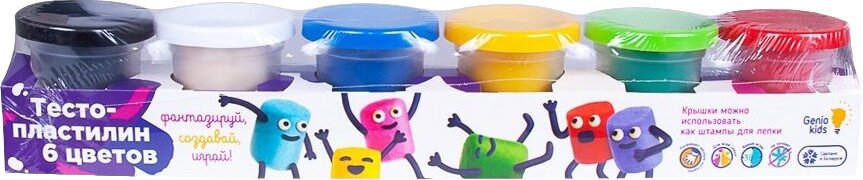 Набор для лепки Genio Kids Тесто-пластилин TA1009BP (6 цветов)