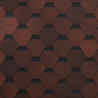 Битумная черепица Shinglas Оптима (красный)