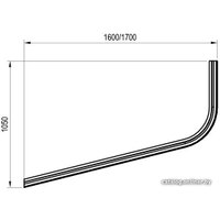 Фронтальный экран под ванну Ravak A Chrome 170x105 L CZA3100A00