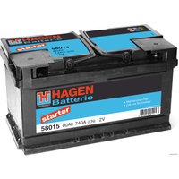 Автомобильный аккумулятор Hagen Starter 58015 (80 А·ч)