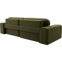 Угловой диван Лига диванов Лига-029 левый 121920L (микровельвет зеленый)