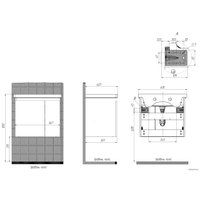  Briz Тумба подвесная Бьелла 60 с умывальником Фостер