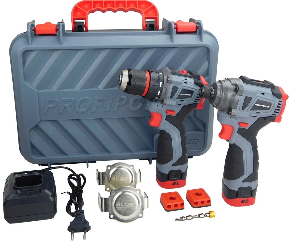 

Profipower ProfiSet 2A16 E0227 (шуруповерт, винтоверт, 2 АКБ, кейс)