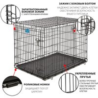 Клетка Midwest Life Stages для собак 2 двери 1642DD (109x73x77см, черный)