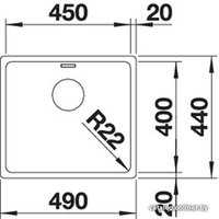 Кухонная мойка Blanco Andano 450-U (без клапана-автомата)