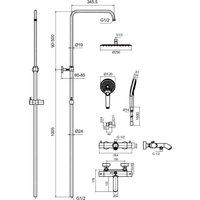 Душевая система  AQUAme Siena AQM8008BN