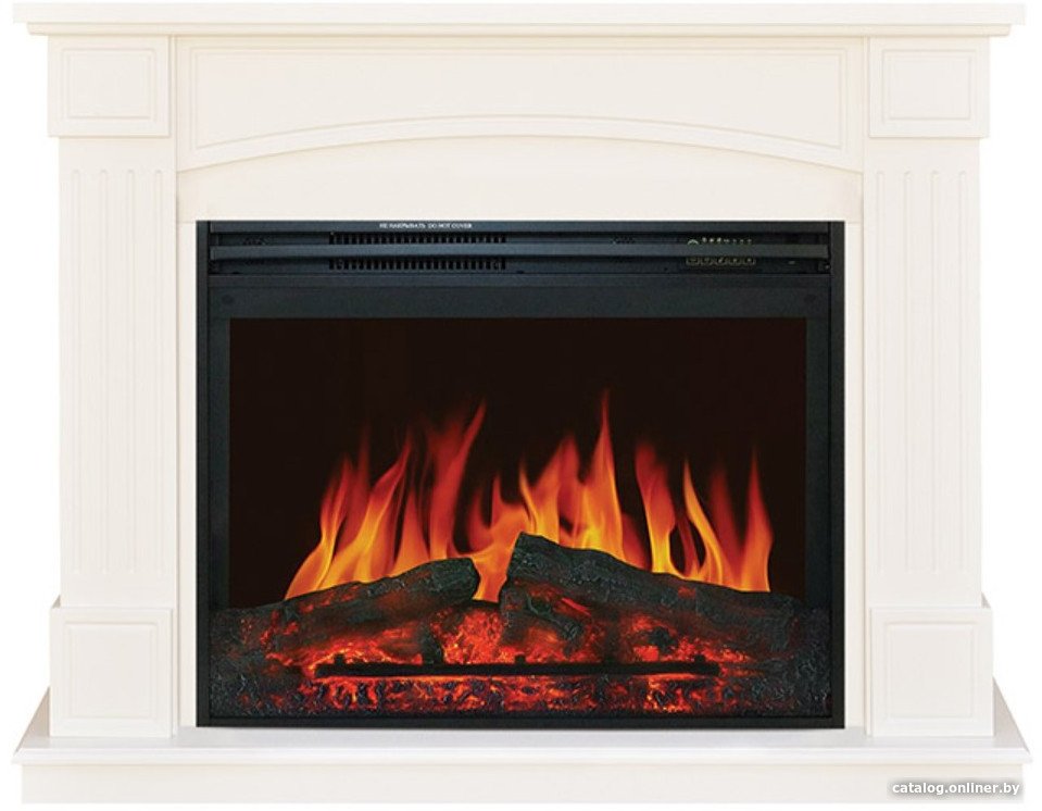 Каминокомплект Smolcom Boston MB/JUP/SYM26/ Jupiter FX N Black (белый ваниль)