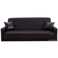 Диван Луховицкая Мебельная Фабрика Аккорд книжка (черный с белой отстрочкой)