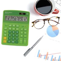 Бухгалтерский калькулятор BRAUBERG Extra 12-DG 250483 (зеленый)
