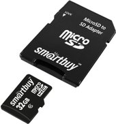 microSDHC SB32GBSDCL10-01LE 32GB (с адаптером)