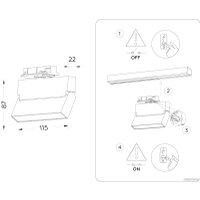 Трековый светильник Ambrella light Track System GL6803 BK