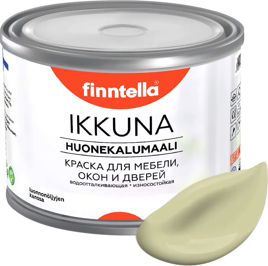 

Краска Finntella Ikkuna Lammin F-34-1-3-FL034 2.7 л (бледно-зеленый)