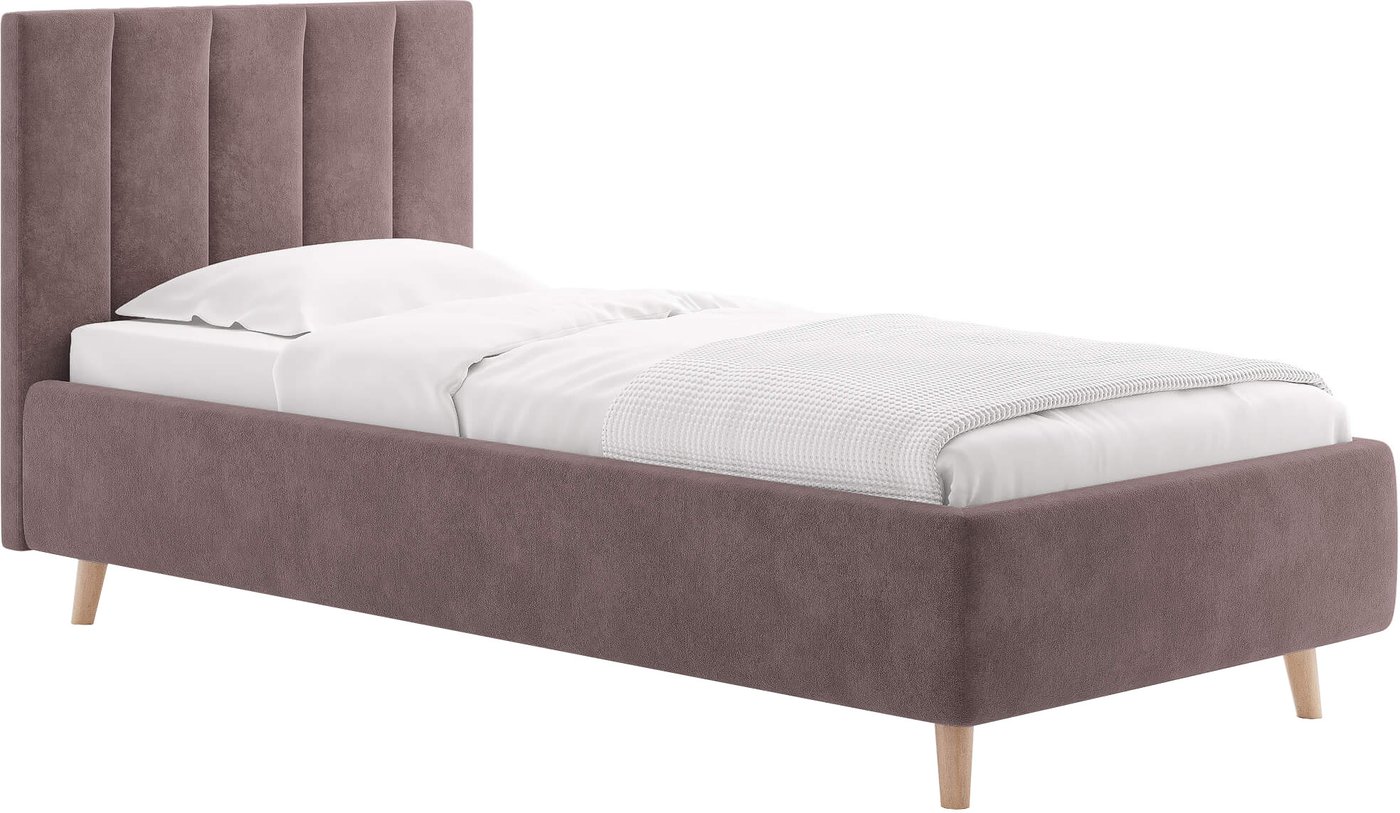Кровать Сонум Alma 90x200 (микровелюр кофе)
