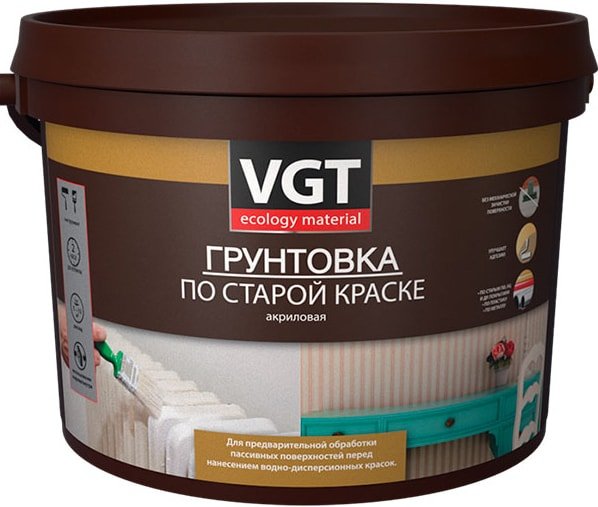 

Водно-диспрессионная грунтовка VGT ВД-АК-0301 по старой краске (1 кг)