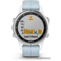 Умные часы Garmin Fenix 5S Plus (белый/голубой)