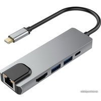 Док-станция USBTOP USB Type-C - 2xUSB Type-A/USB Type-C/HDMI/RJ-45 555207