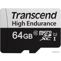 Карта памяти Transcend microSDXC TS64GUSD350V 64GB (с адаптером)