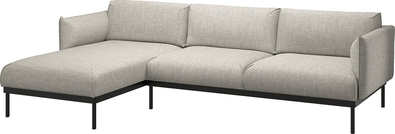 Угловой диван Ikea Applaryd Lejde светло-серый s09418051