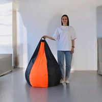 Кресло-мешок Mio Tesoro Груша Kombo XXL GF-130x85-CHO (черный/оранжевый)