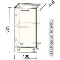 Шкаф напольный Интерлиния Компо НШ40р-1дв (шимо темный)