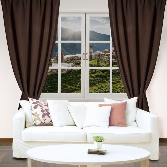 

Штора Этель 1722666 1.35x2.5 м (шоколадный, 1 шт)