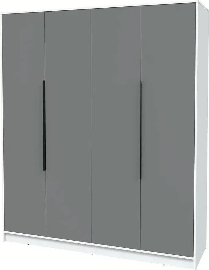 

Шкаф распашной Интерлиния Концепт КТ-Ш4 Глосс (белый платинум/серый)