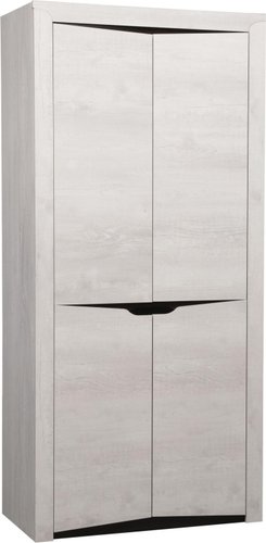 Шкаф распашной Олмеко Лючия 33.03 (бетон пайн белый/венге/белый)