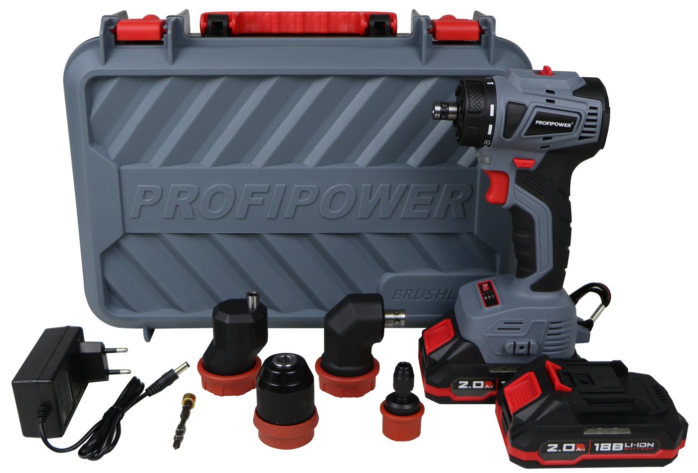 

Дрель-шуруповерт Profipower MKBL-18BM (с 2-мя АКБ, кейс, сменные патроны)