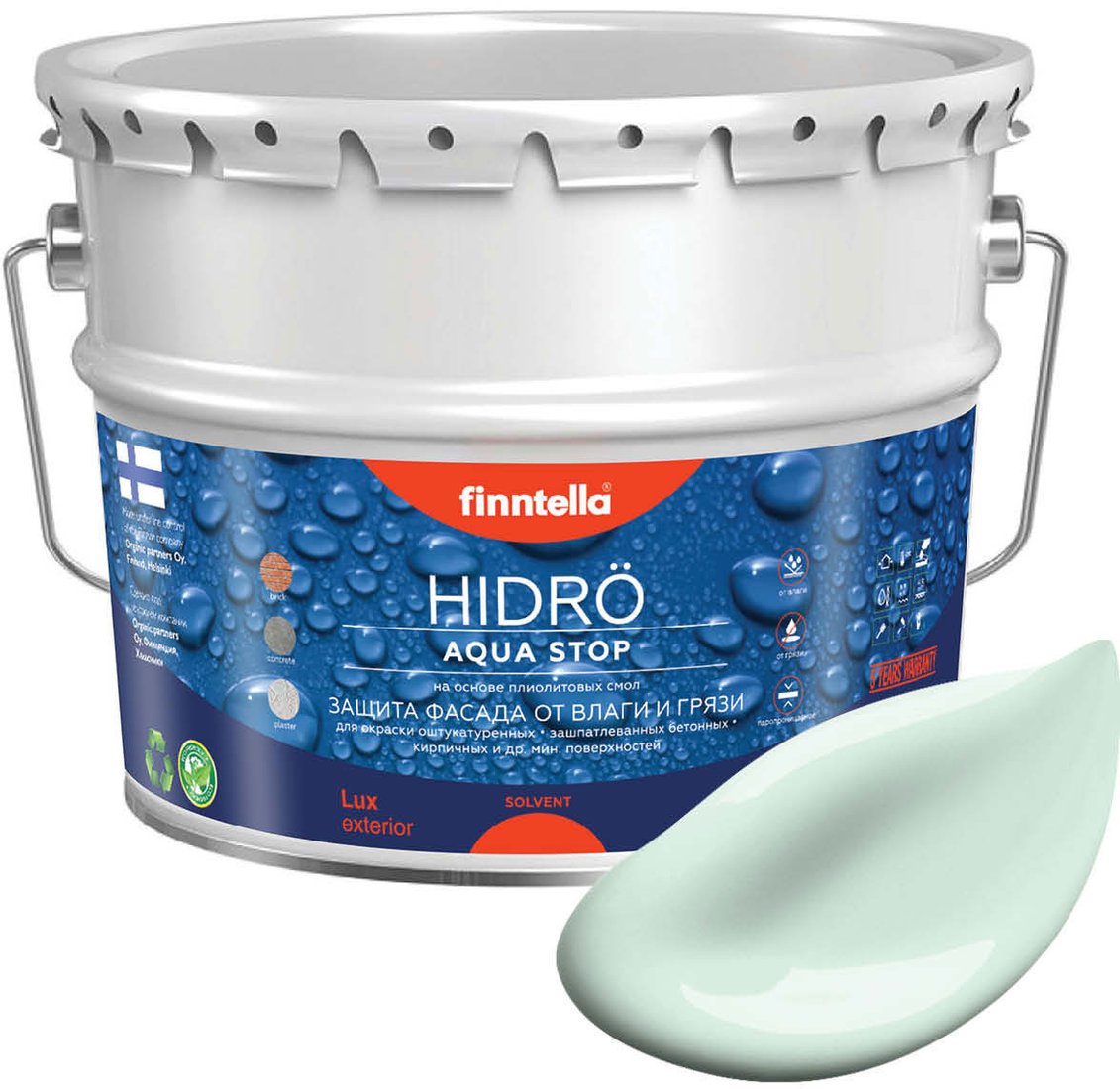 

Краска Finntella Hidro Lintu F-14-1-9-FL040 9 л (бирюзовый)