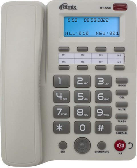 

Проводной телефон Ritmix RT-550 (белый)