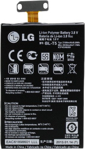 

Аккумулятор для телефона Копия LG BL-T5