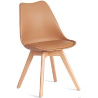 Стул TetChair Tulip дерево/пластик/экокожа mod. 73-1 (latte)