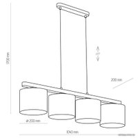 Подвесная люстра TK Lighting Troy Gray 3271