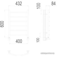 Полотенцесушитель TERMINUS Классик П6 400x600 нп (хром)