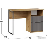 Стол Трия Хилтон тип 1 (дуб крафт золотой/графит матовый)