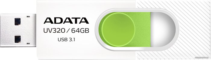 ADATA UV320 64GB (biały/zielony)