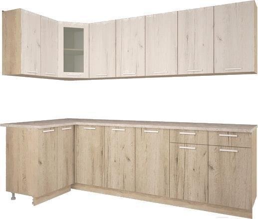 

Готовая кухня Интерлиния Мила 12x26 (дуб белый/дуб серый)