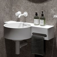 Умывальник Belux Аврора 550 L (18, белый матовый/Solid Surface)